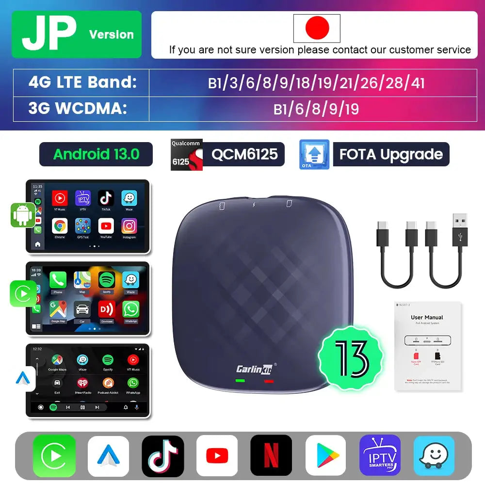 Carlinkit Ai Box Android Led Wireless Android Auto & CarPlay — product view 7
