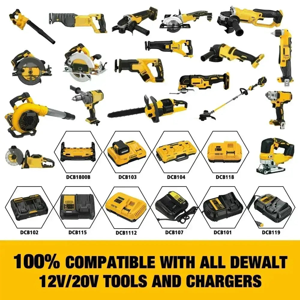 Compatible 18V 8Ah Lithium Battery for Power Tools
