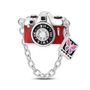 Charm Beads Sterling Silver Pink