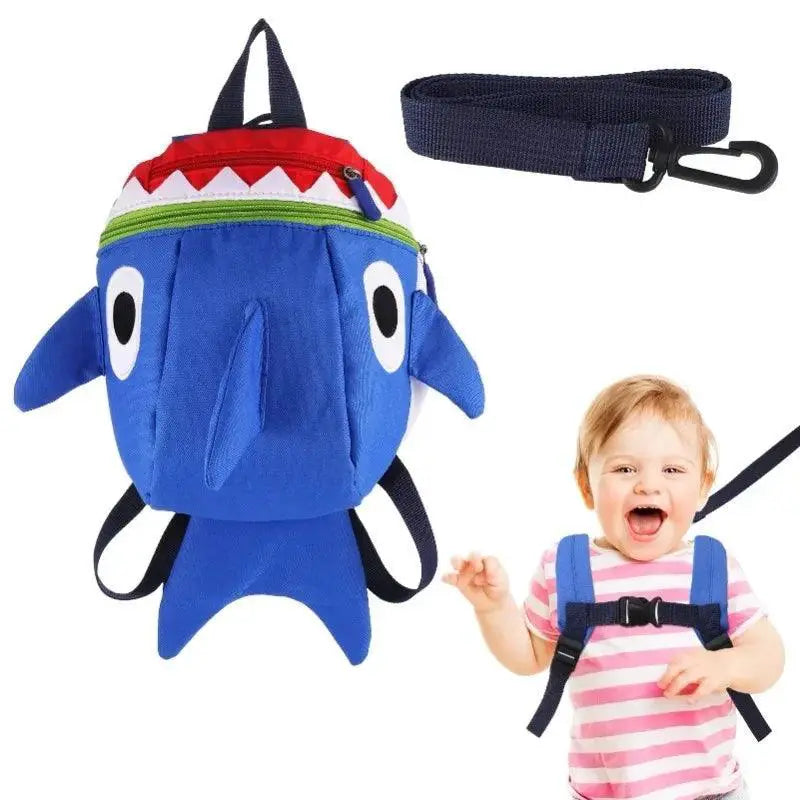 Funny Cartoon Shark Backpack Cute Toddler Safety Harness