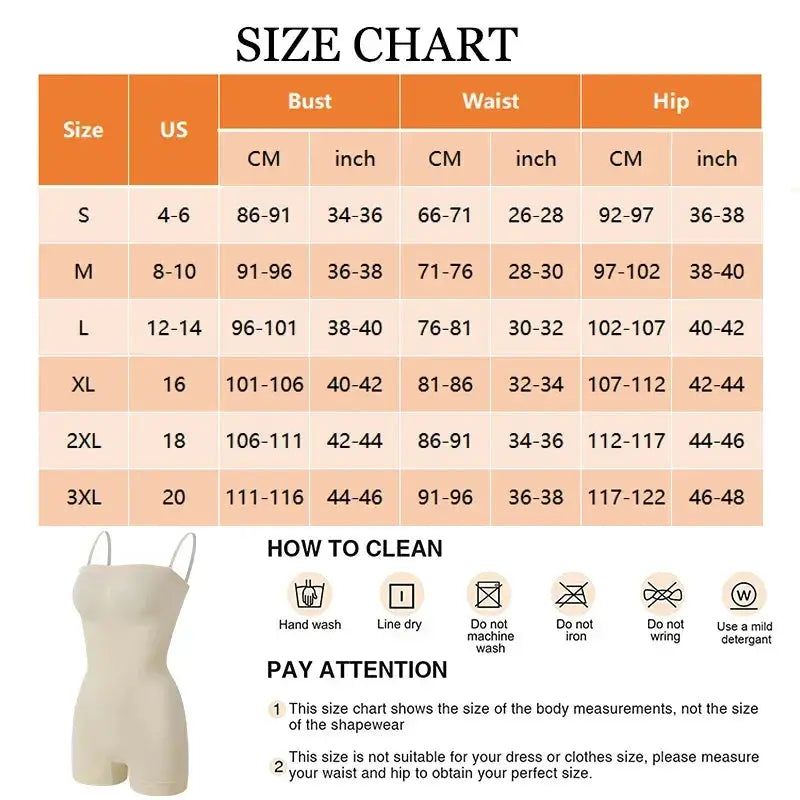 Strapless Bodysuit Shapewear Butt Lifter Tummy Control Women