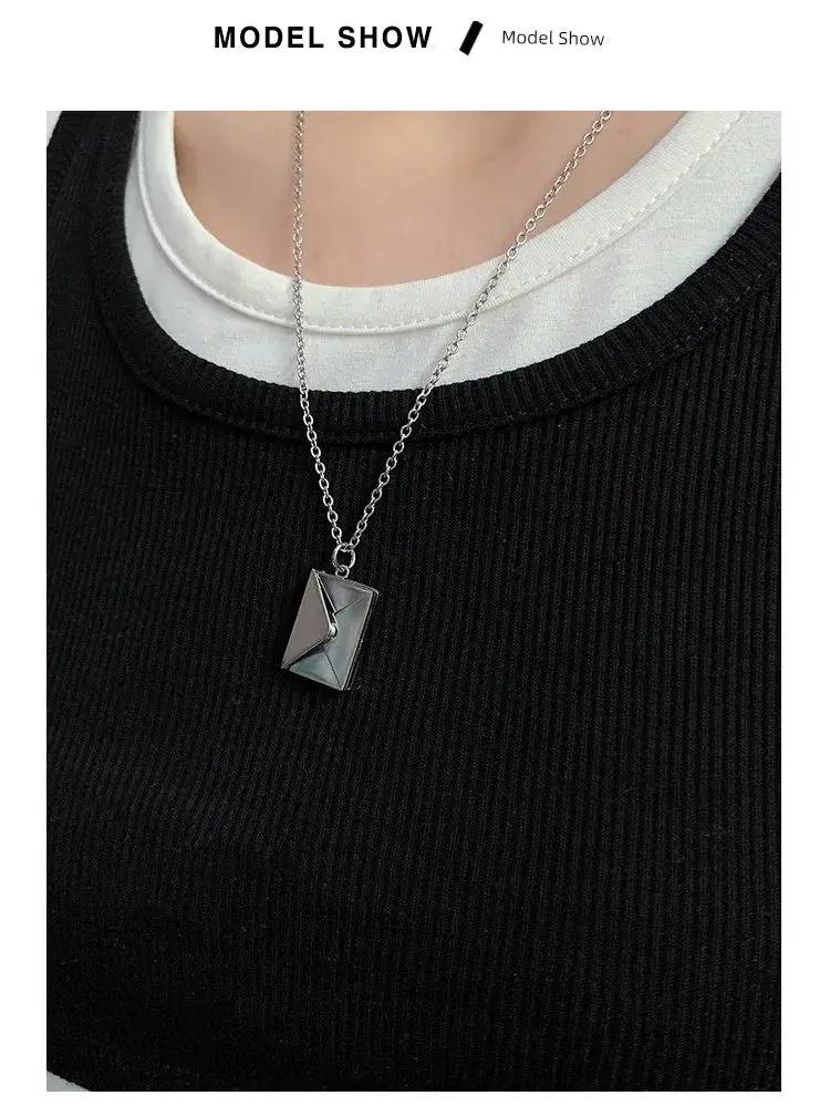 Open Envelope Couple Pendant Necklace Chinese Valentines Gift