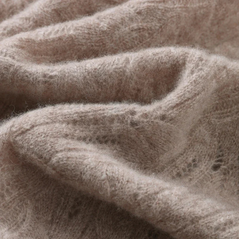 Cashmere Cable Knit Winter Poncho