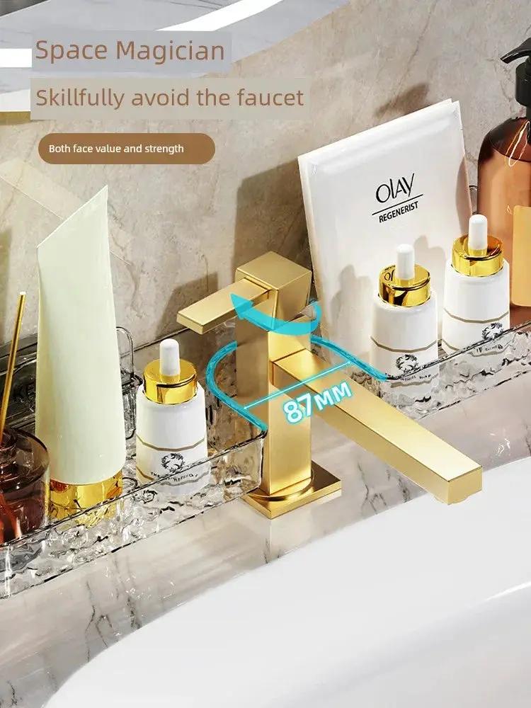 Wall Mounted Punch Free Sink Mirror Drain Rack Suction Cup