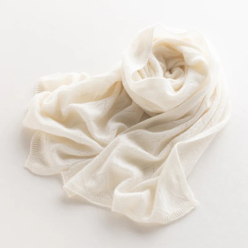 Cutout Knit Winter Scarf