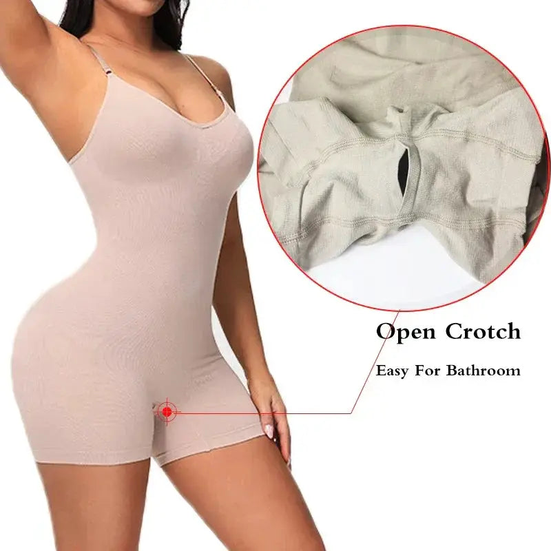Seamless Open Crotch Shapewear Bodysuit By Guudia Comfort