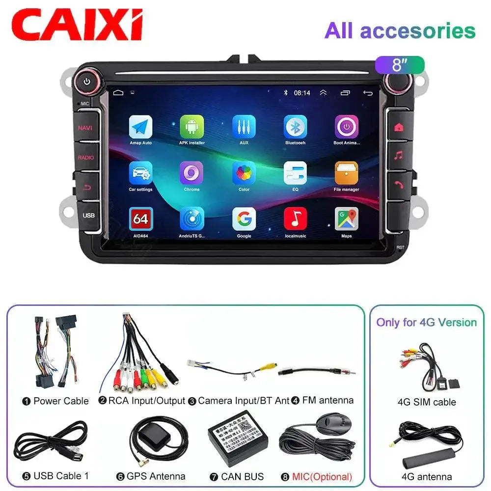 Advanced Car Multimedia System With GPS Bluetooth Navigation