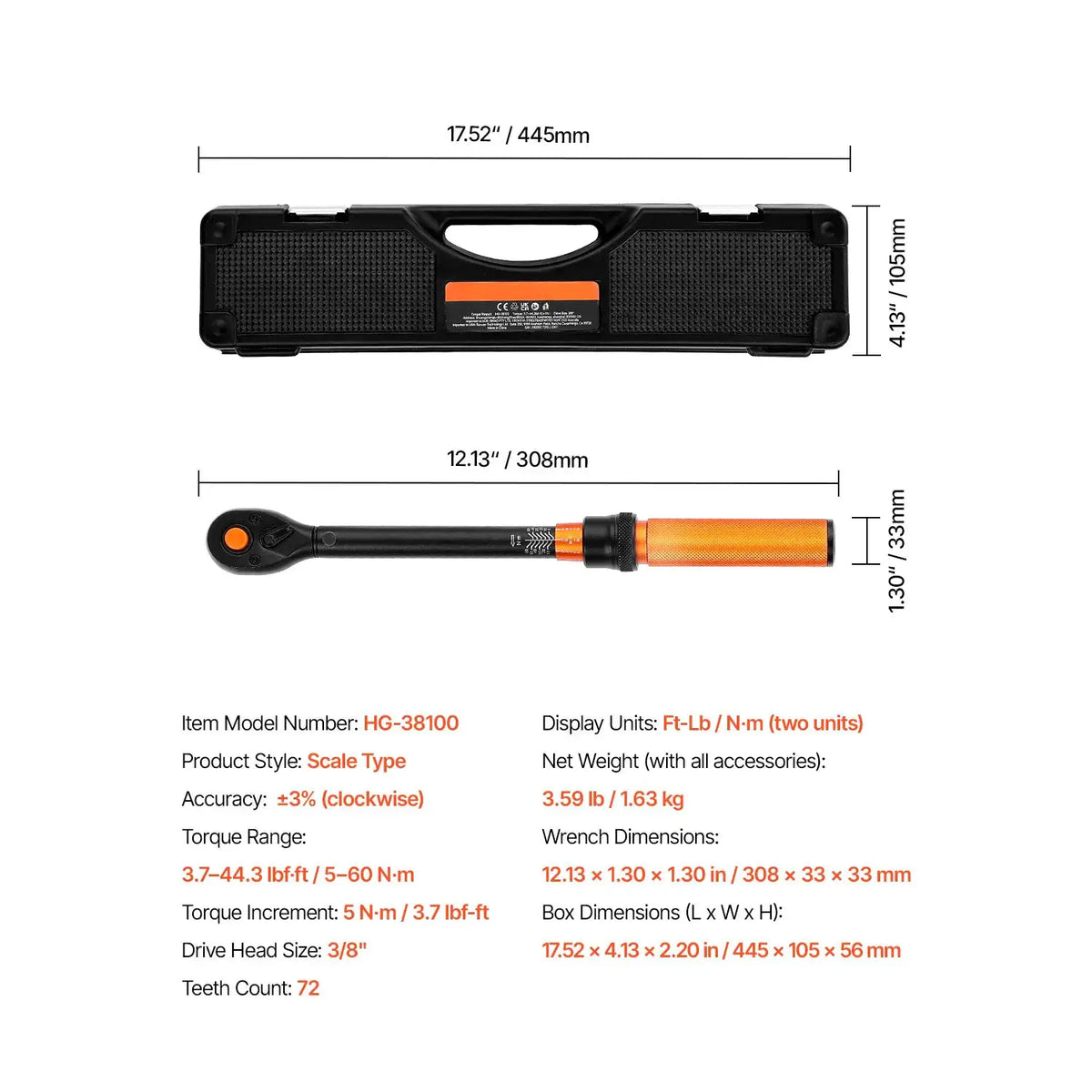 Precision Dual Range Torque Wrench — product image 10