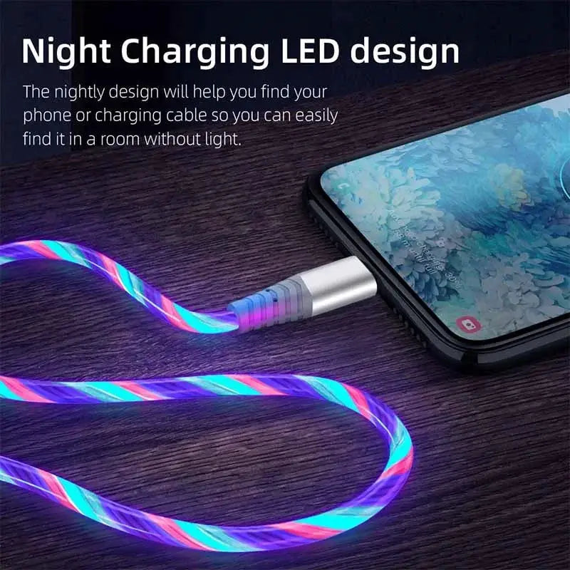 Flow Luminous USB Type C Cable 3A Fast Charging Data Cord