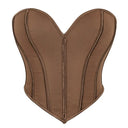 Women Overbust Corsets Crop Tops Golden Printed Bustiers
