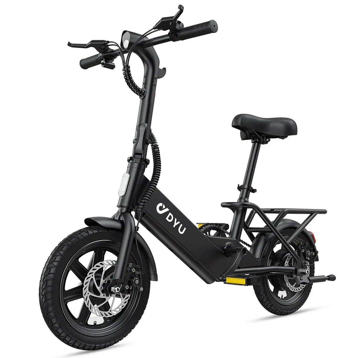 DYU C3 E-bike Peak 500W Motor 36V7.8AH Battery Electric Bike,20mph 14 inch City Electric Bicycle UL2849
