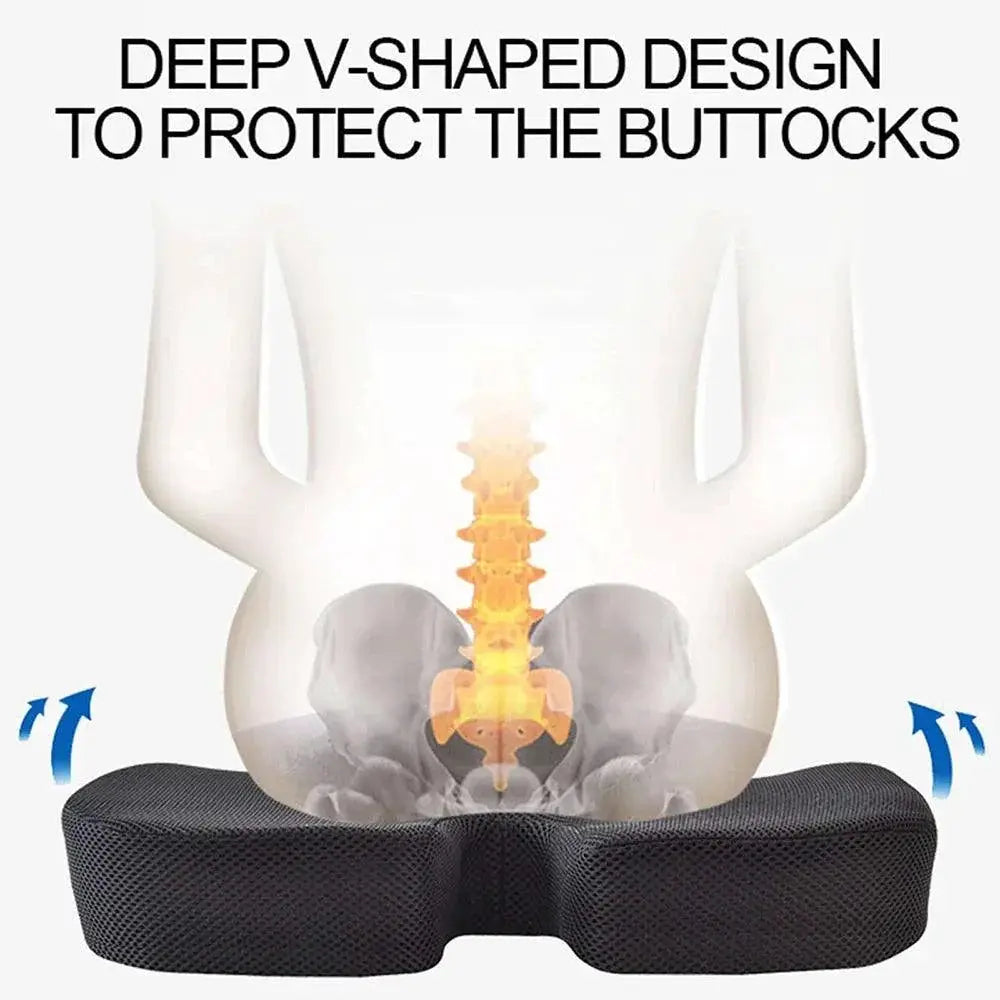Orthopedic Memory Foam Seat Cushion With Massage Pad Comfort