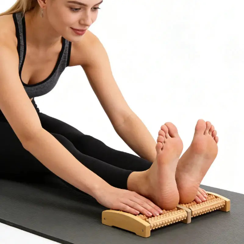 1pcs Wooden Foot Massager Roller Reflexology for Stress Fitness Health Care Feet Massager Colorful Massage Roller Pain Relief