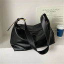 Timeless Vintage Pillow PU Leather Boston Shoulder Bag For Women
