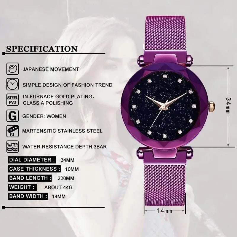 Starry Night Womens Watch Night Sky Timepiece Design