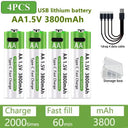 AA AAA Rechargeable Batteries - 3000Mah Capacity