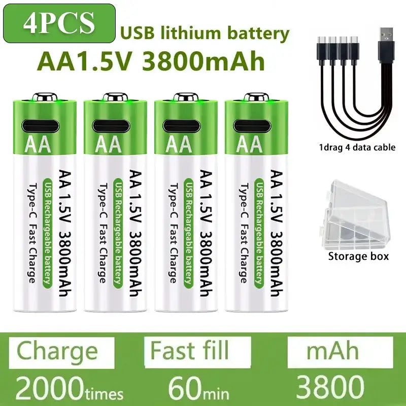 AA AAA Rechargeable Batteries - Capacity — product view 11
