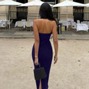 Flattering Halter Maxi Dress for Prom