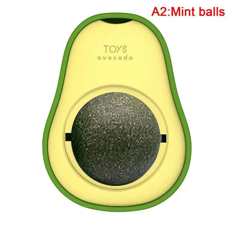 Catnip Rotatable Wall Ball Toy For Healthy Teeth Cleaning