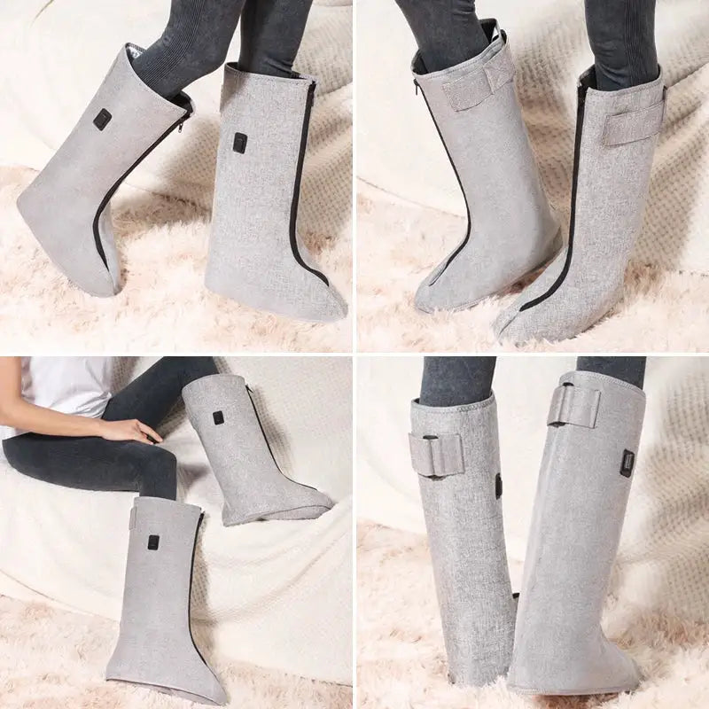 Full-Wrap Heated Leg Foot Support Winter Warmer Red Light Foot Massage Muscle Relaxation Anti-fatigue Relief Pain