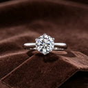 Elegant S925 Silver Moissanite Ring
