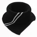 Striped Wool Knit Winter Scarf