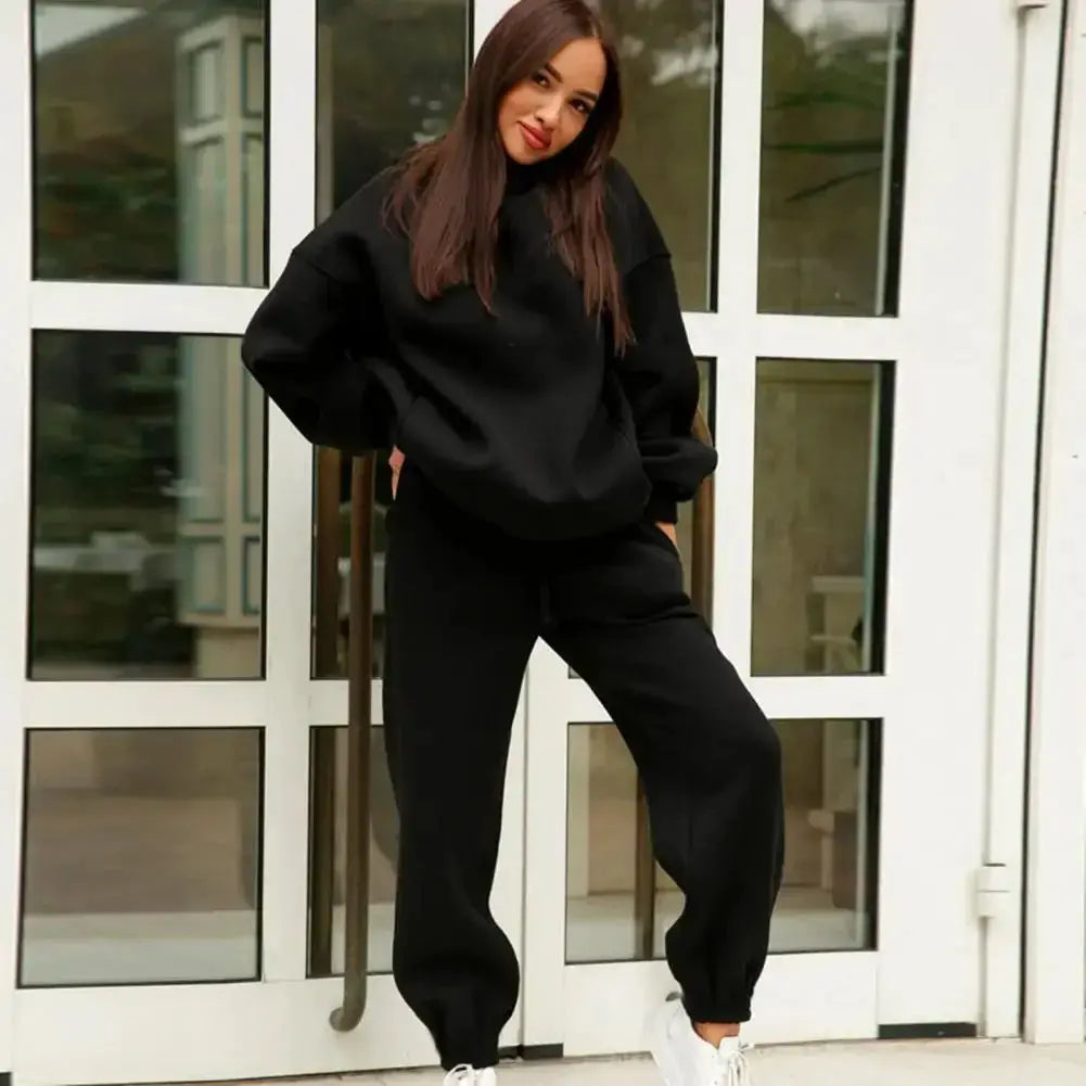 Women's Two Piece Tracksuit Hooded Sweatshirt Set Outfit