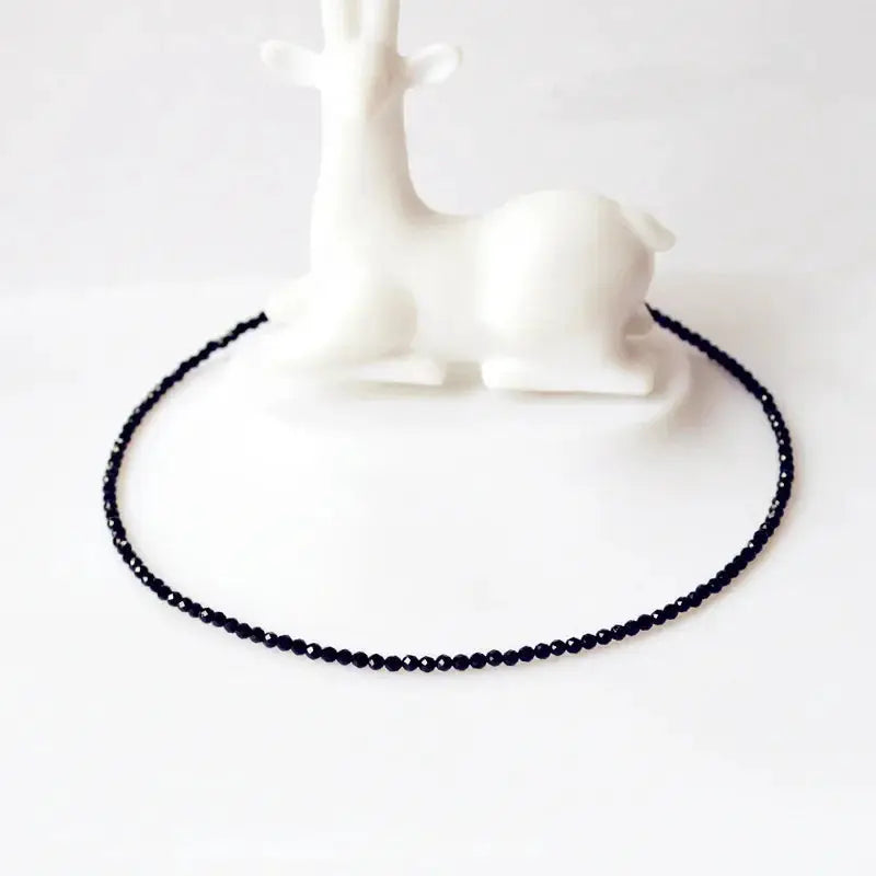 Black Beads Short Necklace For Women Fashion Brand Choker