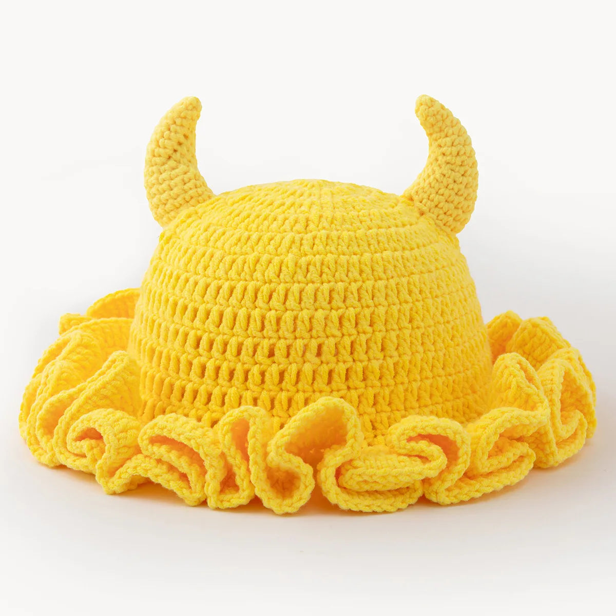 Ruffle Lace Knit Winter Hat