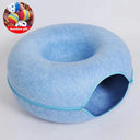 Donut Cat Bed Tunnel Interactive Toy for Kittens