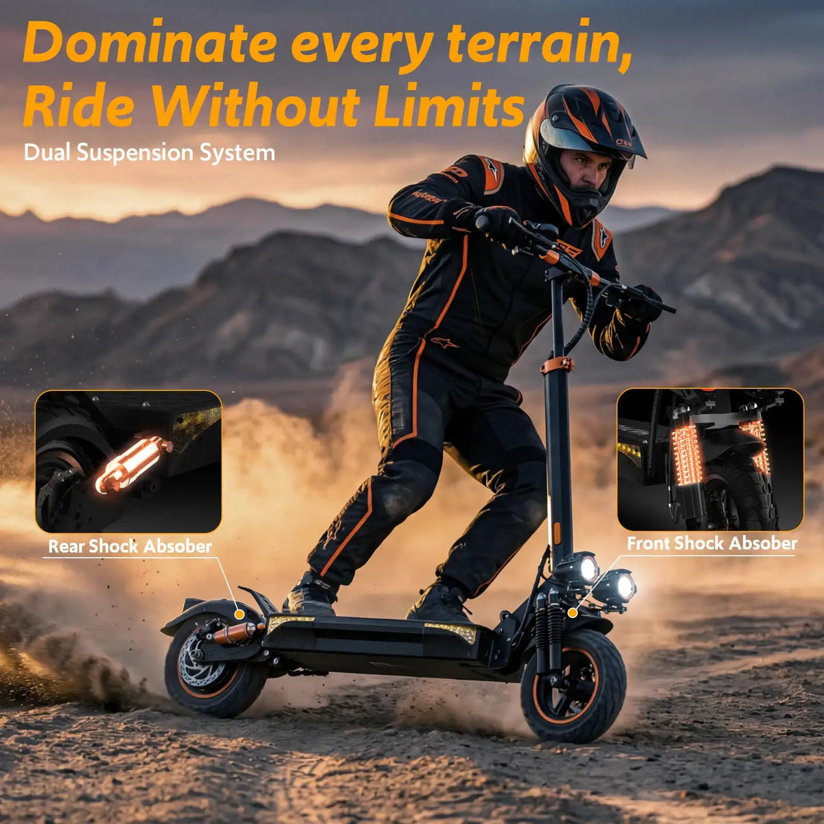 Osboo Off-Road Electric Scooter for Adults — product view 8