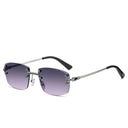 Unisex UV400 Rimless Square Sunglasses for Sun Protection