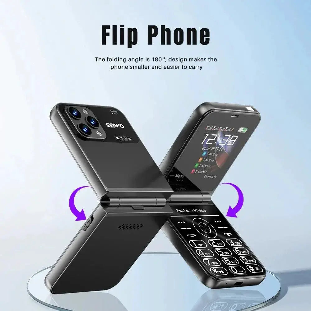 Servo Flilo7 4 SIM Card Flip Mobile Phone Auto Call Record