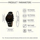 Deyros Watch Set - Quartz Premium Leather Strap