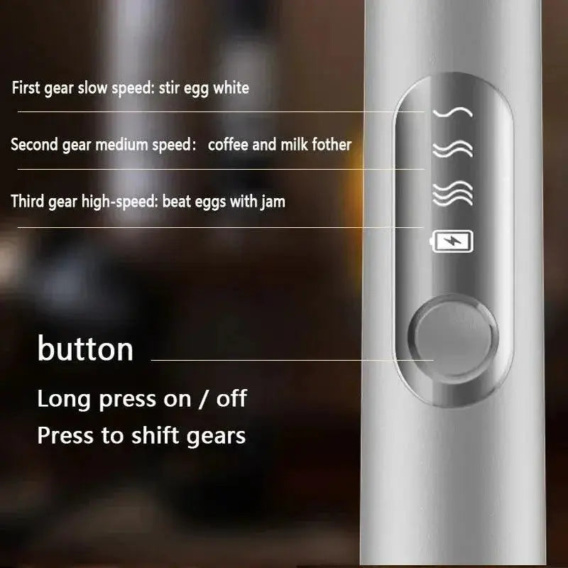 Portable Electric Milk Frother For Rich Velvety Coffee Froth