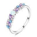 Sterling Silver Ring Sparking Zirconium