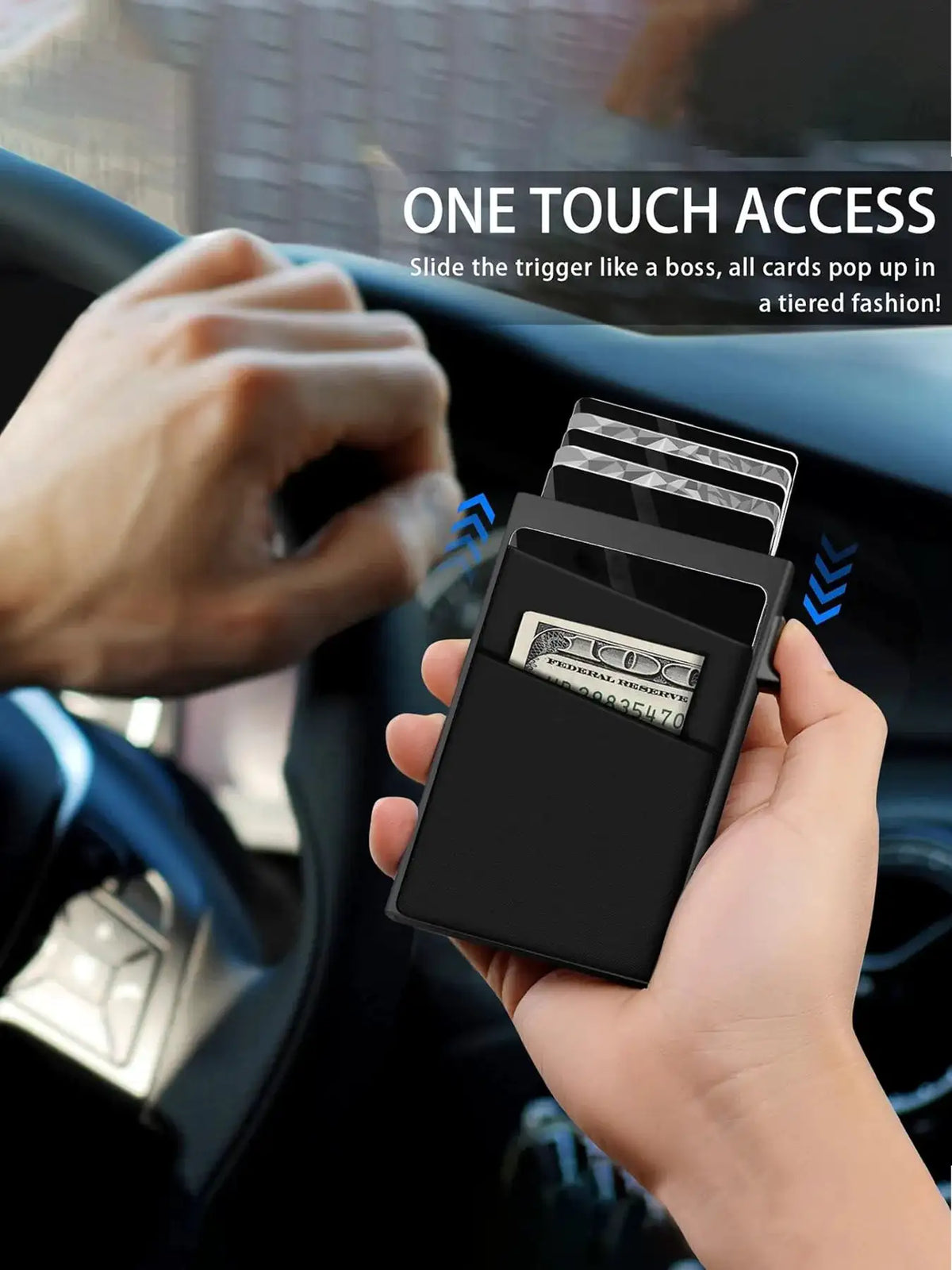 Anti-theft Cards Protectors Card Holder Minimalist Smart Wallet RFID Protection Aluminum Metal Box Cardholder Case Porte Carte