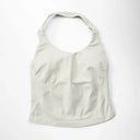 NCLAGEN Gym Halter Top Longline Strappy Yoga Wear