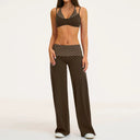 Fitness Set Women Stripes Polka Dot Capri