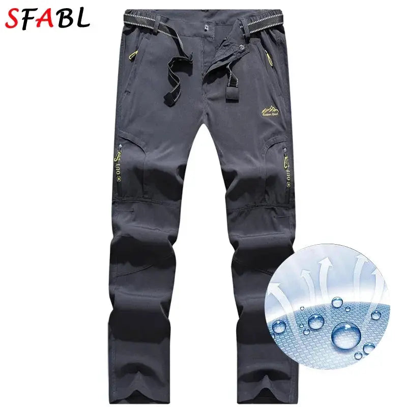 Men Outdoor Hiking Pants Quick Dry Travel Trousers L5XL