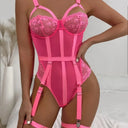 New Fashion Sexy Women Bodysuit Bra Set Garter Belt Lingerie