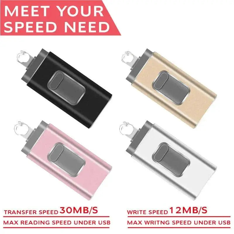 Iphone USB Flash Drive High Speed Storage Secure Management