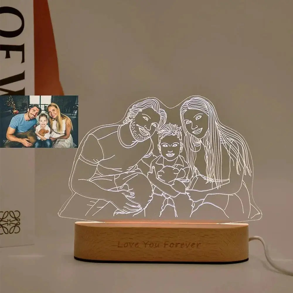 Personalized 3D Photo Lamp Custom Night Light Unique Gift