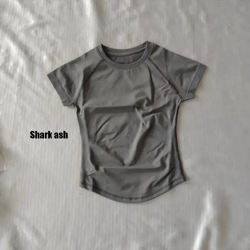 Women Fitness Tee DF Logo Lightweight Crop Top — product view 19