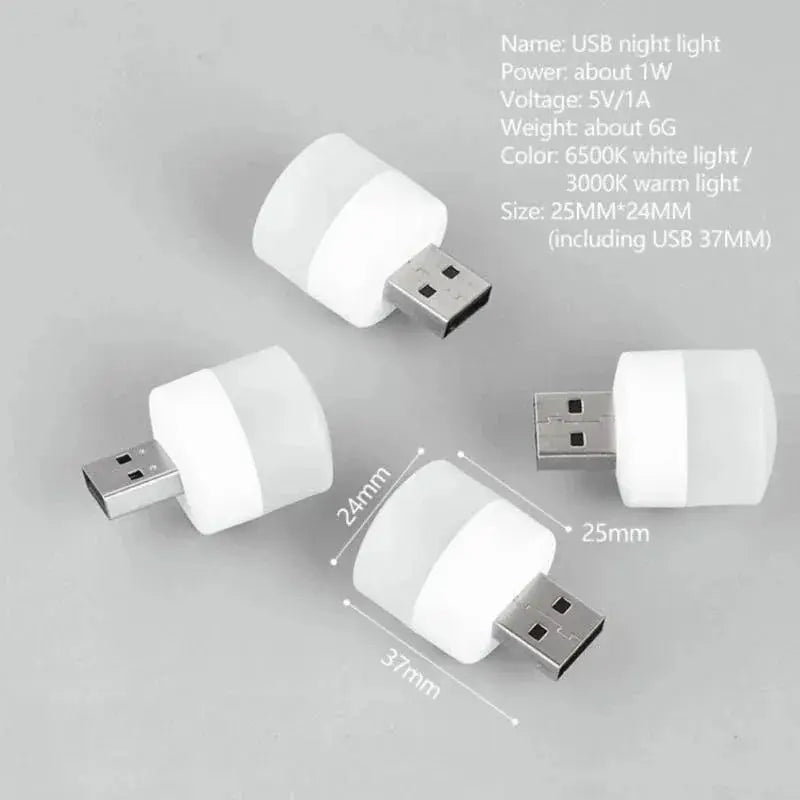 5 Pack Mini USB Plug Lamp 5V Eye Protection Night Light