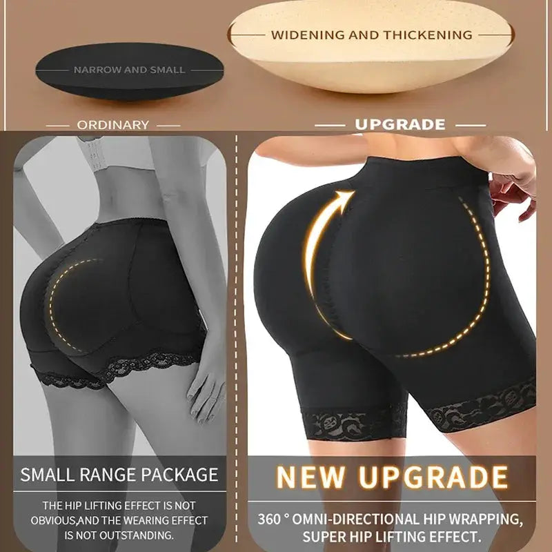 Butt Lifting Shapewear Shorts With Extra Large Pads