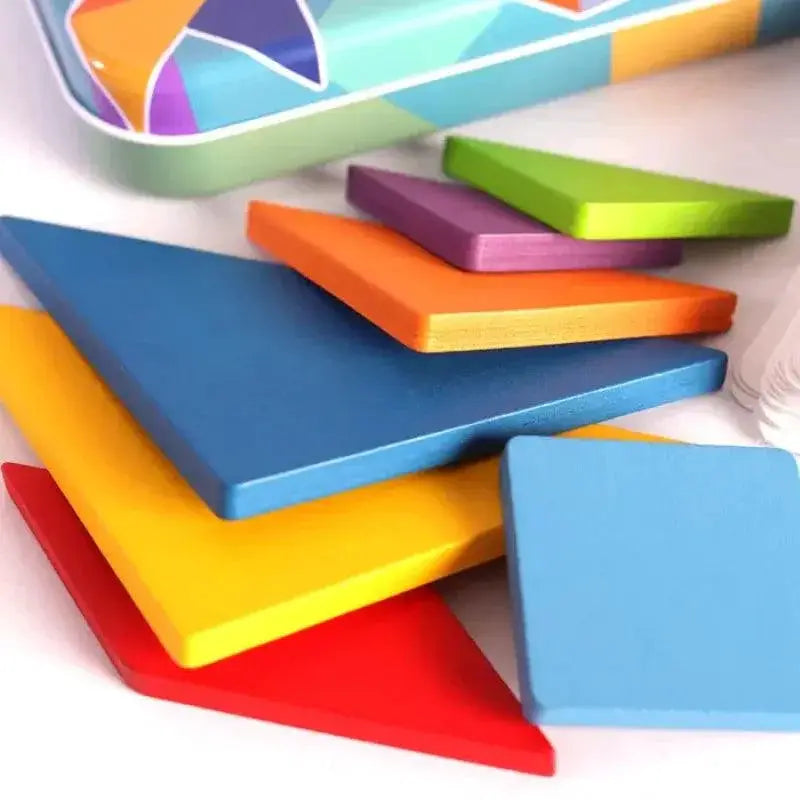 Wooden Animal Jigsaw Puzzle Tangram Toy for Kids Gift Idea