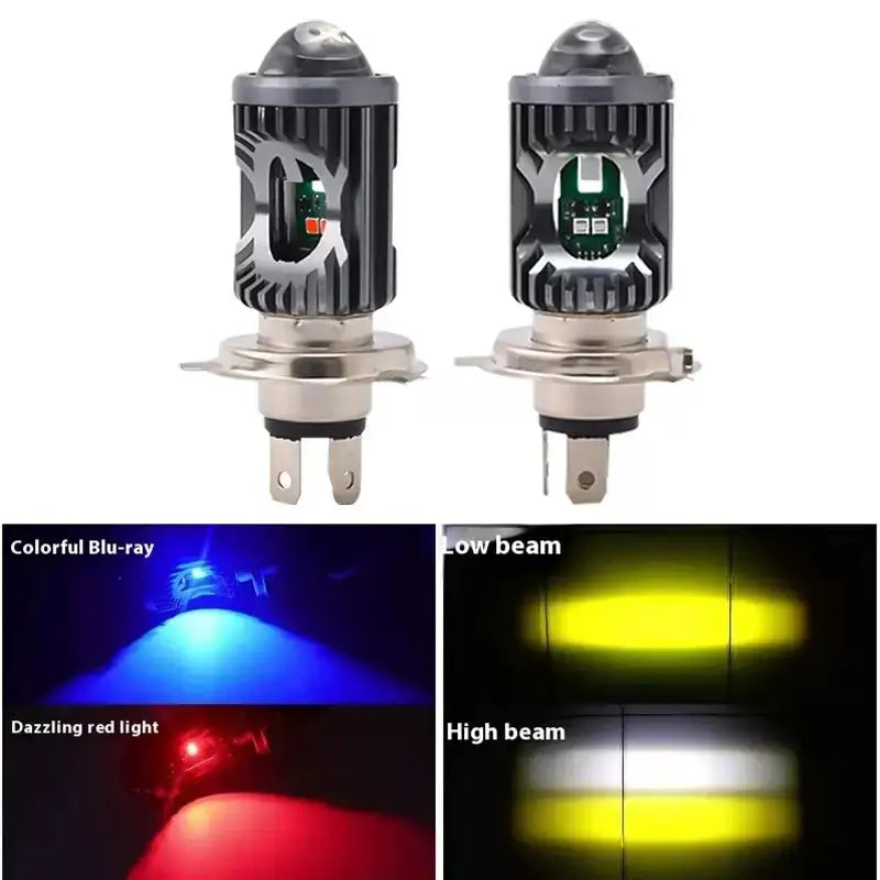 LED Motorcycle Light Bulb LED Fisheye Lens Dual Color White — product view 2