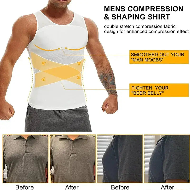 Men's Slimming Compression Tank Top for Tummy Control