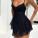 BKLD Lace A-Line Dress Sophisticated Spaghetti Strap Style